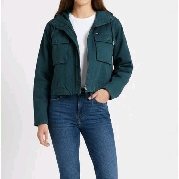 Obey Jackets & Blazers - Obey Field Jacket Womens XS Forest Green Cropped Utility Streetwear Skater trend